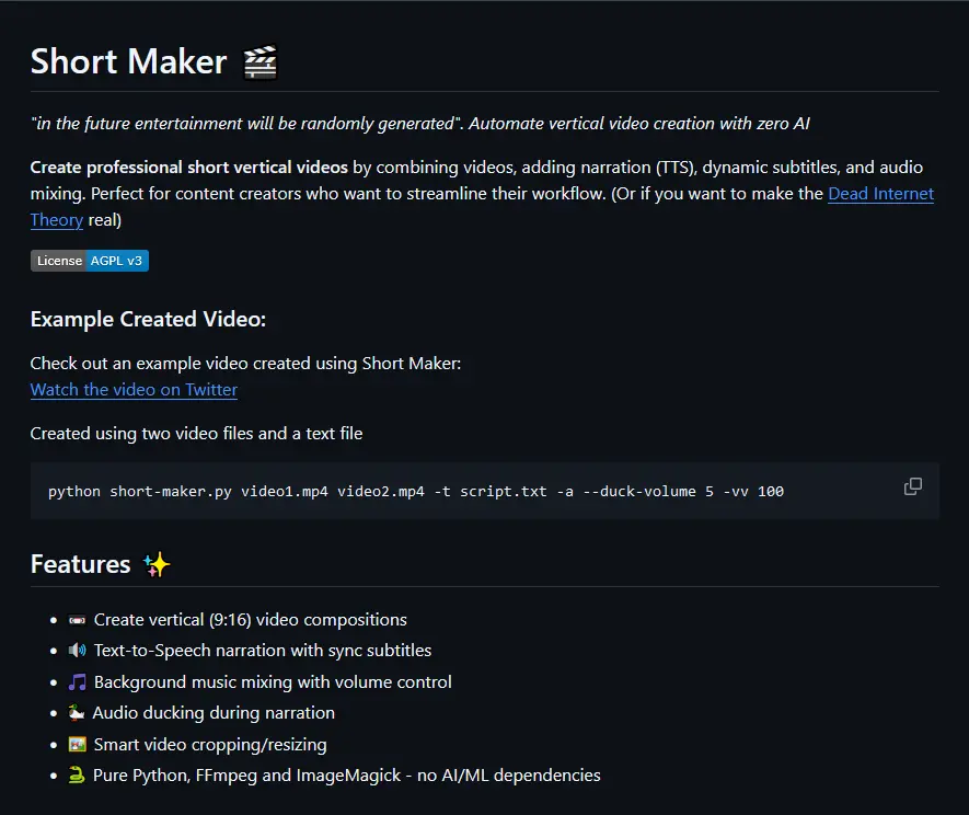 Short Maker